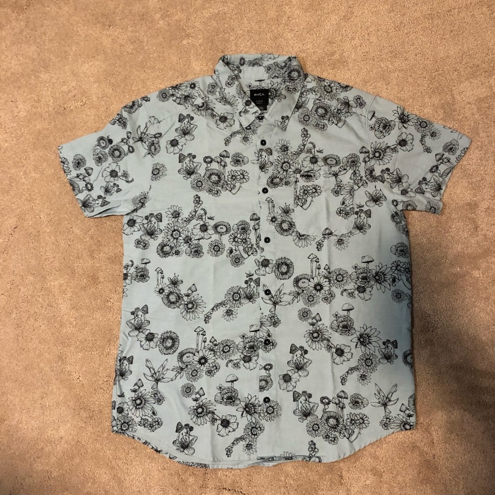 Blue Casual Button Down Shirt